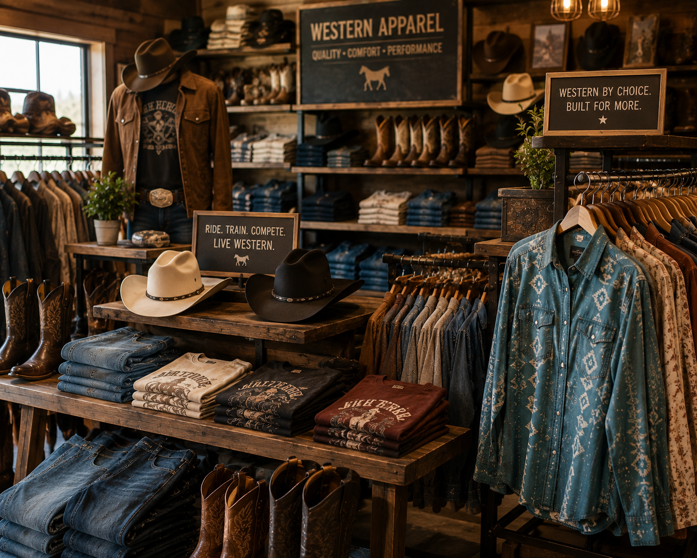 Western apparel display