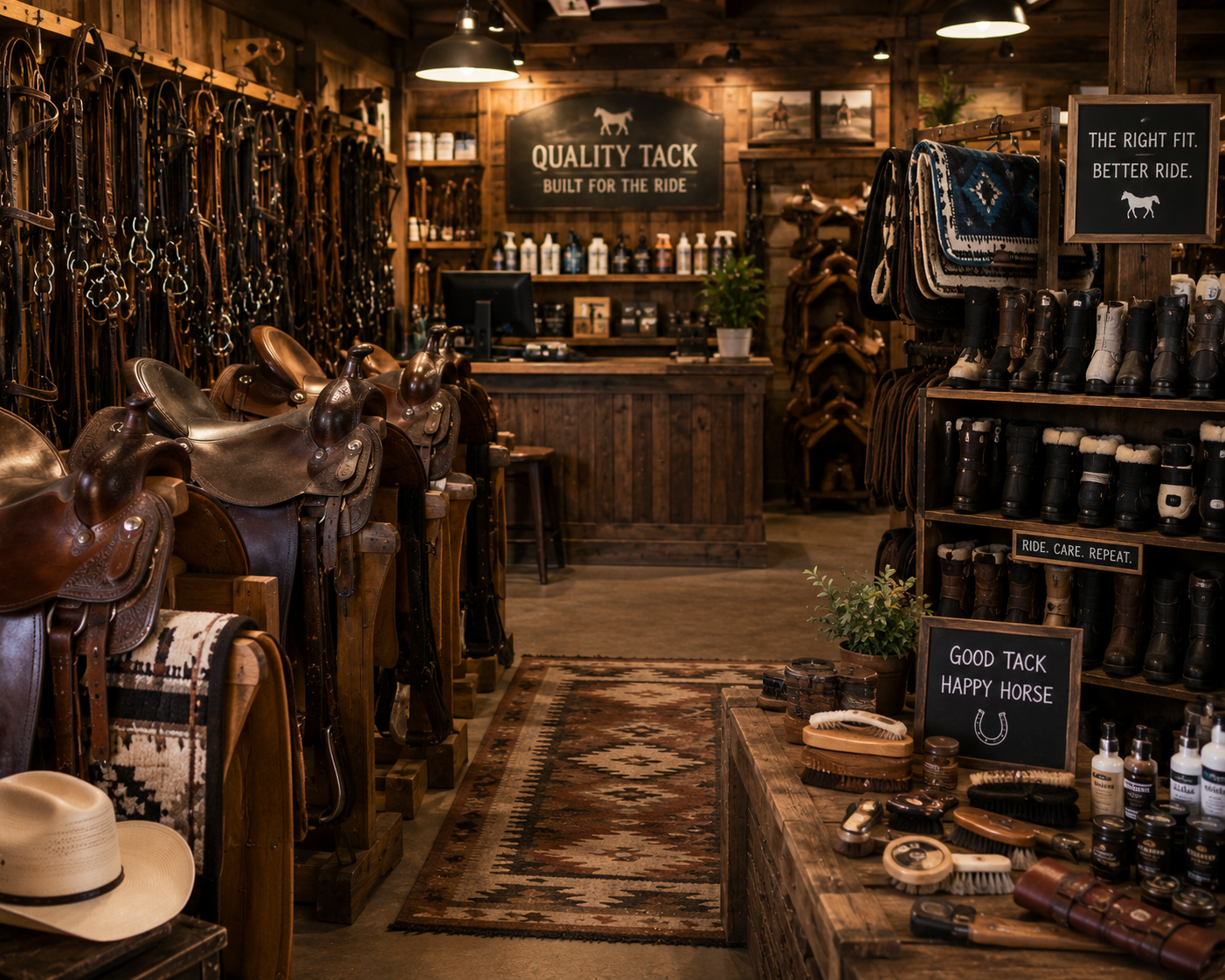 Interior of a western tack shop